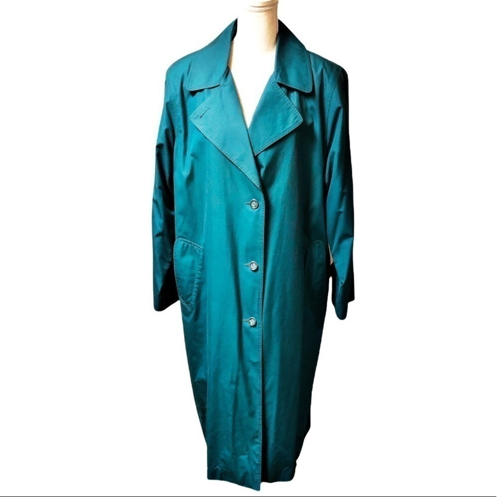 Towne London Fog Trench Coat, Size 14 Vintage